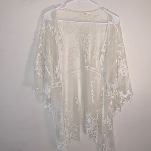White Embroidered Kimono